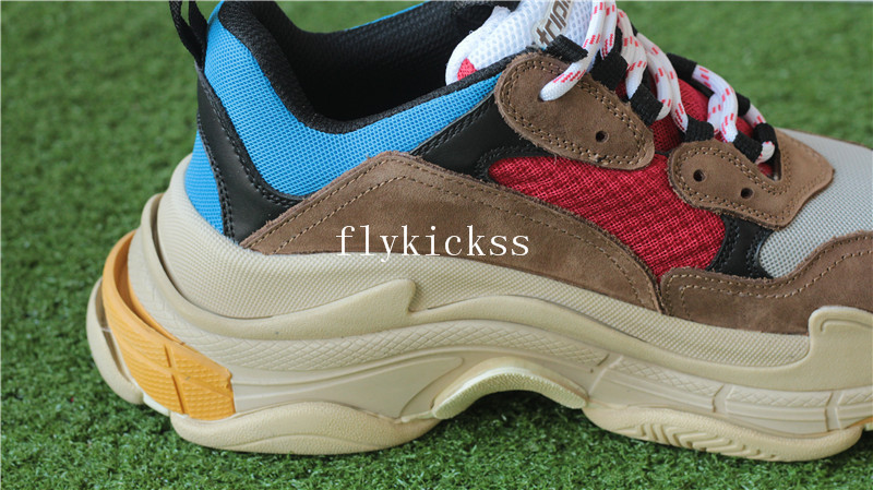 Balenciaga 2017 Fall Winter Triple-S Brown Red Blue